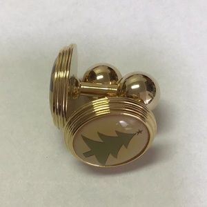 Vintage Christmas tree cufflinks
